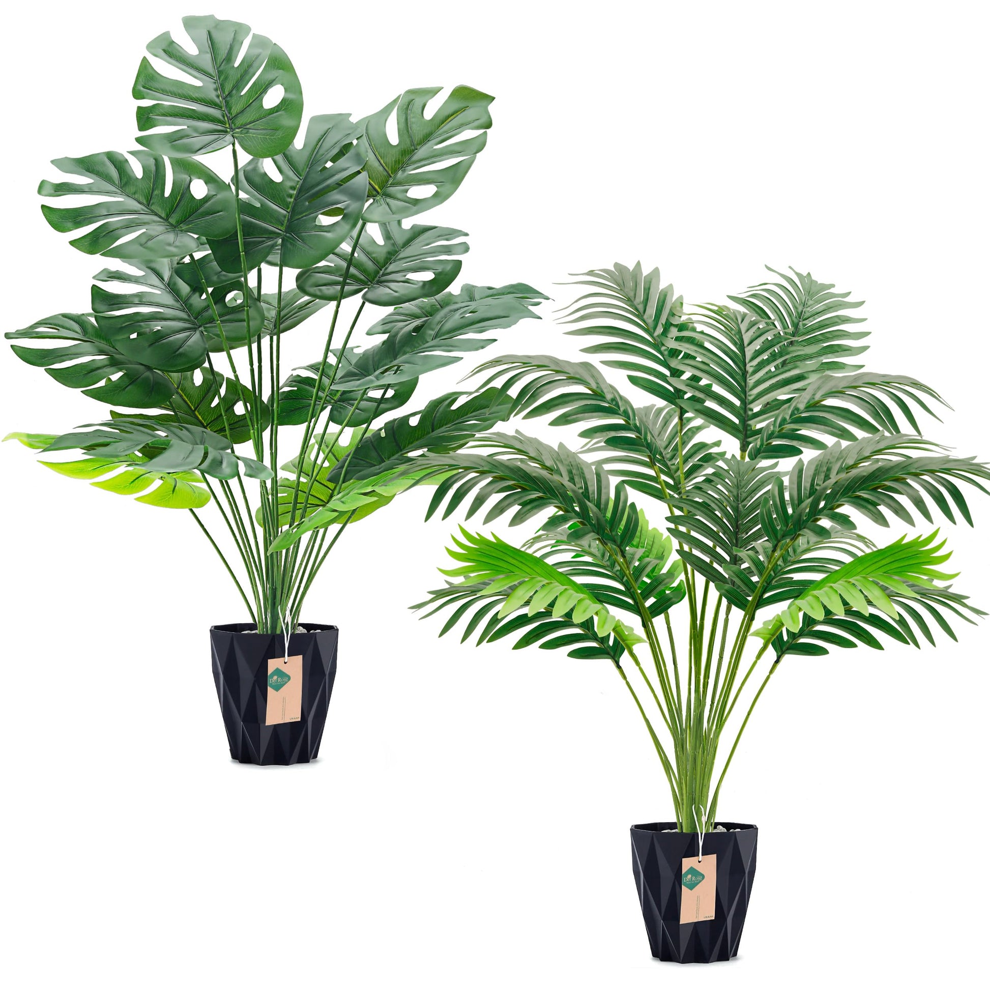 Der Rose Fake Plants Artificial Plants Tall 71cm Adjustable Faux Monstera Plants Indoor Outdoor for Home Bedroom Living Room Bathroom Decor