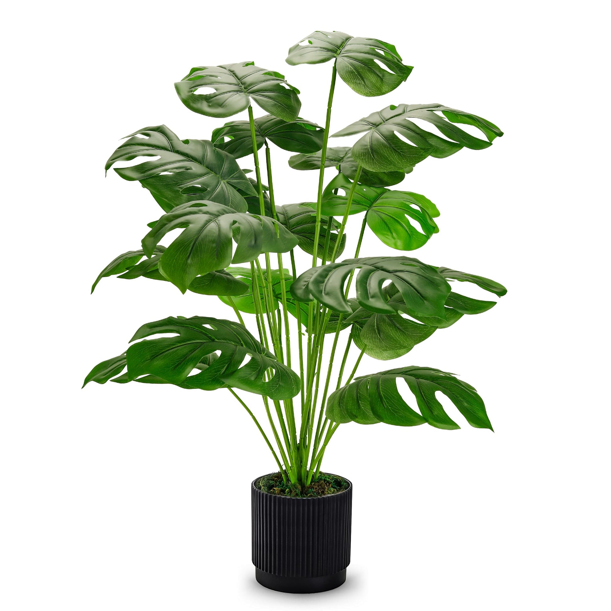 Der Rose Fake Plants Artificial Plants Tall 71cm Adjustable Faux Monstera Plants Indoor Outdoor for Home Bedroom Living Room Bathroom Decor